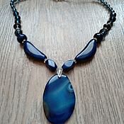 Украшения handmade. Livemaster - original item Necklace with blue agate. Handmade.