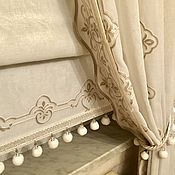 Для дома и интерьера handmade. Livemaster - original item Roman curtain in the nursery, with tulle 