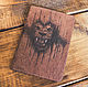 Passport cover made of leather with pyrography 'Lion'. Passport cover. G.L.A.D.. Online shopping on My Livemaster.  Фото №2