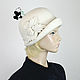 Order Elegant ladies felt hat. Color white. 100% wool. Mishan (mishan). Livemaster. . Hats1 Фото №3
