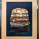  Burger with nuggets. Original. Pictures. Valeria Akulova ART. Online shopping on My Livemaster.  Фото №2