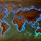  Карта мира в 3D  технике резин арт, эпоксидная смола, Карты мира, Москва,  Фото №1