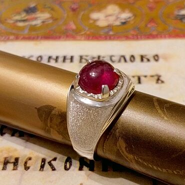 Украшения ручной работы. Ярмарка Мастеров - ручная работа Перстень мужской серебро с рубином. Handmade.