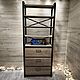 Стеллаж в стиле Лофт из ЛДСП Л-210. Стеллажи. EasyLOFT - мебель лофт по вашим размерам. Интернет-магазин Ярмарка Мастеров.  Фото №2