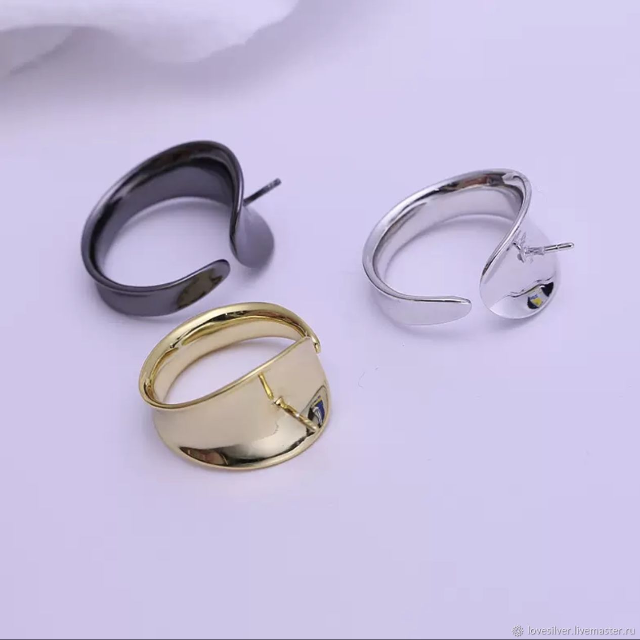 ОСНОВА для кольца Серебро 925 Родий Позолота купить в интернет-магазине ...