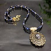Украшения handmade. Livemaster - original item Women`s necklace made of natural sapphire stones with a cut. Handmade.