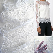 Материалы для творчества handmade. Livemaster - original item Lace: Chantilly. Color white and black.. Handmade.