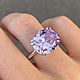 Серебряное кольцо с лавандовым фианитом/ розовым фианитом. Кольца. threeicejewellery. Ярмарка Мастеров.  Фото №5
