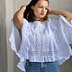 Loose-fit cotton and lace blouse in Adele's boho style. Blouses. PolMary. Online shopping on My Livemaster.  Фото №2