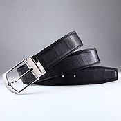 Аксессуары handmade. Livemaster - original item Handmade crocodile leather belt, width 3.5cm IMA3113B. Handmade.