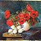 :  Oil painting Red poppies and white buldenezh, Pictures, St. Petersburg,  Фото №1