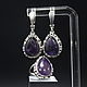 Order Luani jewelry set with amethysts made of 925 HC0021 silver. Sunny Silver. Livemaster. . Jewelry Sets Фото №3