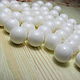 White agate beads 8mm smooth ball, Beads1, Dolgoprudny,  Фото №1