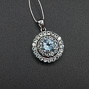 Украшения handmade. Livemaster - original item 925 sterling silver pendant with topz. Handmade.