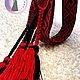 Belt Meander black and red. Belts and ribbons. ЛЕЙЛИКА - пояса и очелья для всей семьи. Online shopping on My Livemaster.  Фото №2