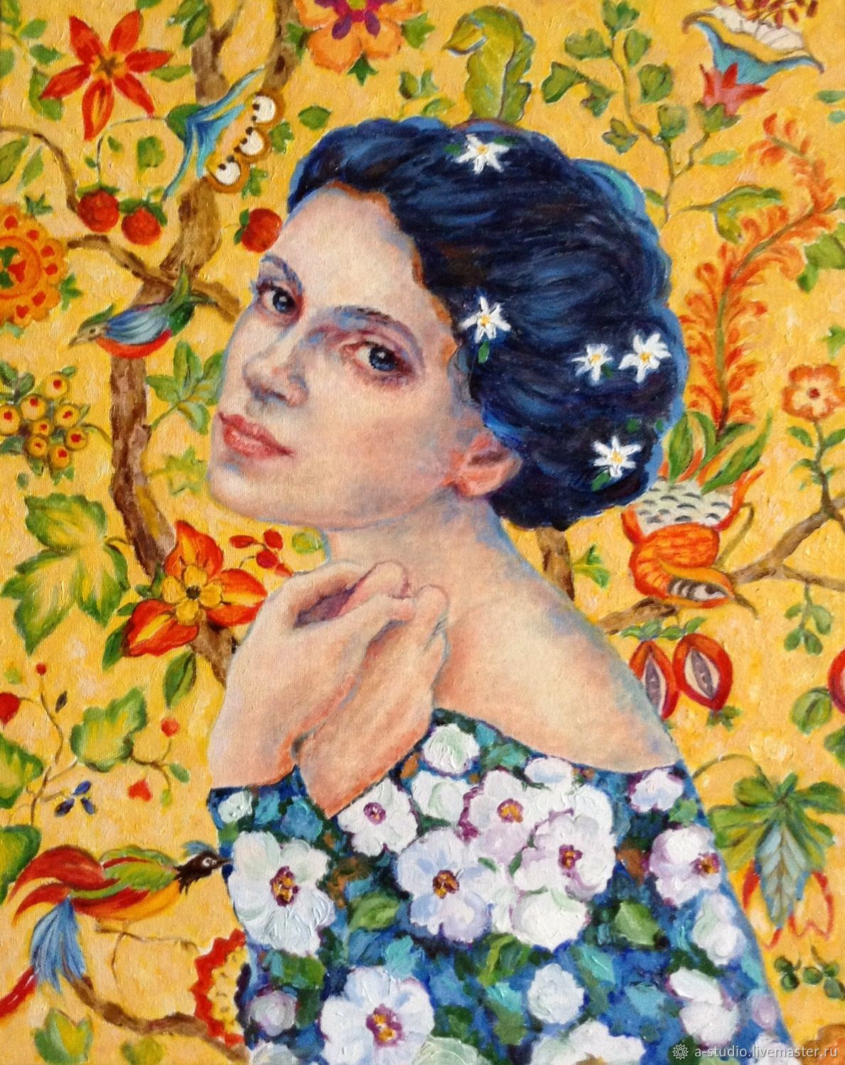Картина Женщина в желтом в интернет-магазине Ярмарка Мастеров по цене ...