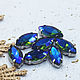 Order Rhinestones 18/9 mm Green iridescent in a frame on the bottom of the boat. agraf. Livemaster. . Rhinestones Фото №3