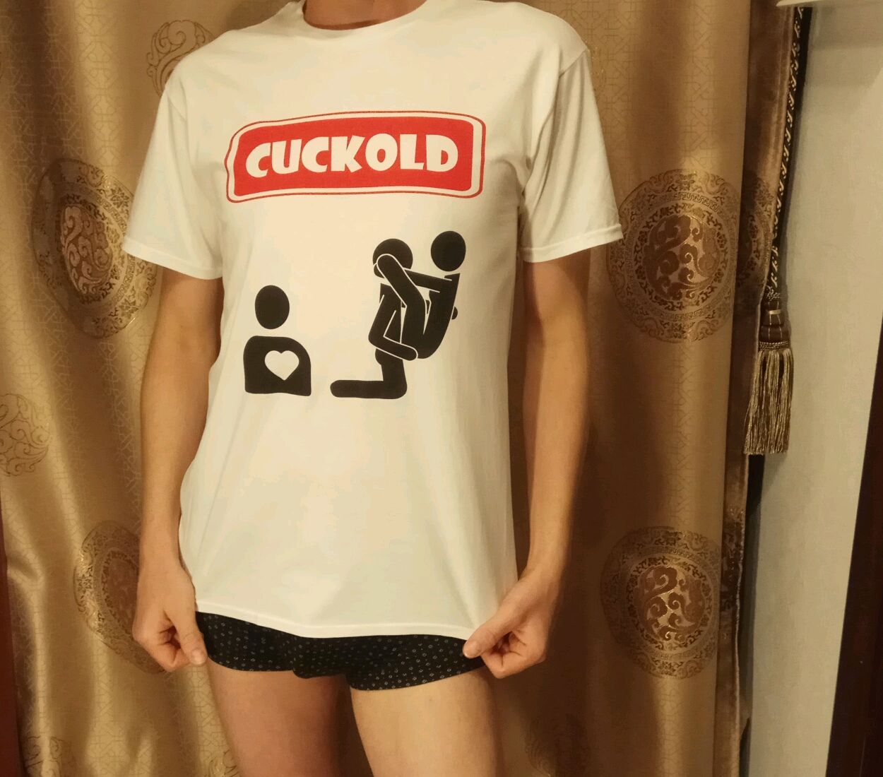 Мужская футболка Cuckold.    Классическая мужская футболк...