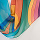 Silk bright scarf, chiffon, batik. Wraps. ArtBeklov. My Livemaster. Фото №6