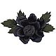 Брошь-булавка из натуральной кожи: черная  роза Полночь. Брошь-булавка. Кожаные затеи (Evgenia). Ярмарка Мастеров.  Фото №5