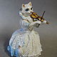Cat Fiddler. Porcelain figurine. Figurines. Mila. My Livemaster. Фото №4