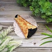 Материалы для творчества handmade. Livemaster - original item Silicone form of a pancake with black caviar. Handmade.
