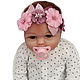 Детская повязка с цветами для новорожденной. Ободки и повязки на голову. Bin-Bon для детей. Интернет-магазин Ярмарка Мастеров.  Фото №2