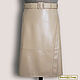 A-line skirt 'Drazhena' (size) from nat.leather/suede(any color), Skirts, Podolsk,  Фото №1