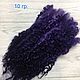 Curls (curls)Wensleydale. Dyed Purple. 26-30 cm. England. 10 gr, Wool, Berdsk,  Фото №1