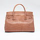 Roomy women's bag made of caramel-colored crocodile leather. Classic Bag. PREMIUM GOODS. Online shopping on My Livemaster.  Фото №2