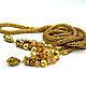 Lariat 'Noble shine', bead harness, gold. Lariats. Beaded jewelry. My Livemaster. Фото №5