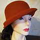 Hat felted Terracotta color. Hats1. Oksana Moleva. My Livemaster. Фото №4