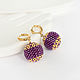 Lilac Bead Earrings, Earrings, Ulan-Ude,  Фото №1