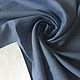 100% forty-point linen ' Dove dark blue', Fabric, Ivanovo,  Фото №1