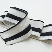 Материалы для творчества handmade. Livemaster - original item Braid: Viscose garters black and white. Handmade.