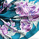 Silk scarf 'Lilac flowers' Lilac, blue-green gray. Silk. Shawls1. Silk Batik Watercolor ..VikoBatik... My Livemaster. Фото №4