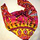 Batik shawl', Ojambo',a silk handkerchief batik, collection of 'Africa'. Shawls. OlgaPastukhovaArt. Online shopping on My Livemaster.  Фото №2