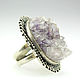 925 Sterling Silver Ring with natural amethyst IV0107. Rings. Sunny Silver. My Livemaster. Фото №6