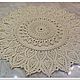 Handmade carpet embossed knitted cord snowflake. Carpets. knitted handmade rugs. My Livemaster. Фото №6