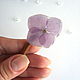 A wooden stud made of beech with a real Lilac Hydrangea flower. Hairpin. WonderLand. My Livemaster. Фото №5
