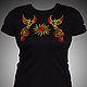 T-shirt with embroidery `the Firebird`. Embroidery.
