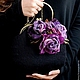 Валяная сумочка Фиолетовые розы, Классическая сумка, Москва,  Фото №1