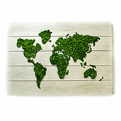 Картины и панно handmade. Livemaster - original item Moss World Map. Handmade.