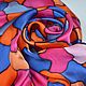 Шёлковый платок абстрактный принт. Платки. Рената Абдуллина (Renata-batik). Интернет-магазин Ярмарка Мастеров.  Фото №2