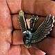 Order Eagle with open wings pendant. h-a-n--t-e-r. Livemaster. . Pendant Фото №3