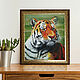 Tiger animals oil painting portrait of a tiger. Pictures. Yulia Berseneva ColoredCatsArt. My Livemaster. Фото №4