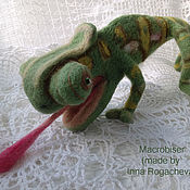Куклы и игрушки handmade. Livemaster - original item Chameleon  - needle felted – Soft Sculpture. Handmade.