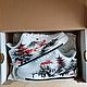 Кроссовки белые Nike Air Force унисекс, кастом, япония, ручная роспись. Кроссовки. Olgavolgoart. Роспись одежды и обуви. Кастом. Ярмарка Мастеров.  Фото №15