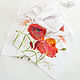  Red Poppies scarf, elegant, batik. Scarves. Faina-art. Online shopping on My Livemaster.  Фото №2