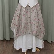 Одежда handmade. Livemaster - original item No№230 Double skirt made of linen. Handmade.